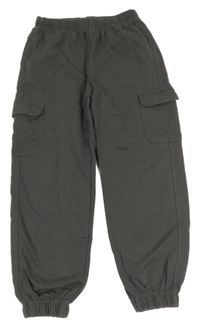 Antracitové cargo tepláky 