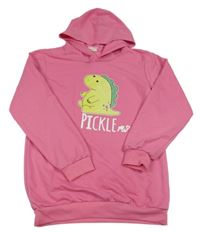 Ružová mikina s dinem a kapucňou