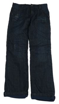 Tmavomodré zateplené rifle Orchestra 