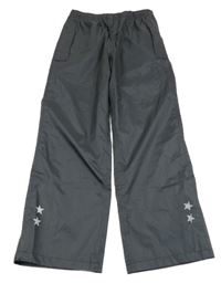 Antracitové šušťákové funkčné nohavice s hviezdami Crivit