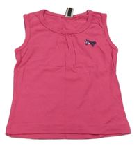 Fuchsiový top s mašlou