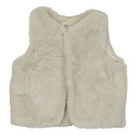 Smotanová kožušinová podšitá vesta H&M