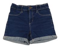 Tmavomodré riflové elastické kraťasy Denim Co.