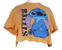 Dámske oranžové crop tričko so Stitchem Primark