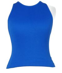 Dámský safírový žebrovaný crop elastický top Primark 