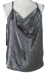 Nové - Dámský stříbrný top s vodou Primark 