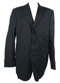 Pánské černé proužkované sako M&S