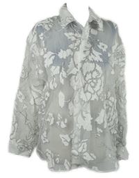 Dámska biela kvetovaná tylová blúzka Zara