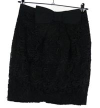 Dámska čierna čipková sukňa s mašlou River Island