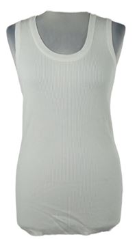 Dámský bílý žebrovaný úpletový top Zara 