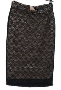 Dámska čierno-ružová čipková púzdrová sukňa Wallis