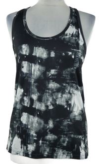 Dámský černo-šedý vzorovaný sportovní top H&M