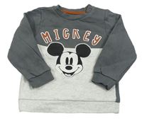 Sivo-svetlosivá mikina s Mickey Mousem Disney