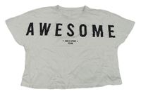 Biele oversize tričko s nápisom C&A