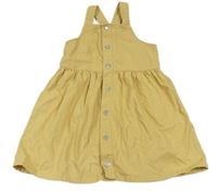 Hořčicové riflové šaty H&M