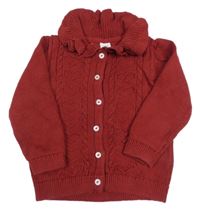 Hrdzavý prepínaci sveter s volánikom H&M