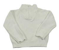 Biely sveter so zipsom Kiabi