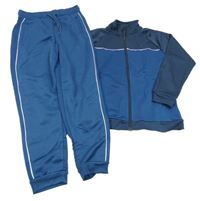 2set- tmavomodrá sportovní propínací mikina+ tepláky L&D