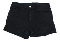 Černé riflové kraťasy H&M