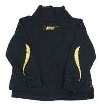 Černo-zlatá mikina s rolákem Nike