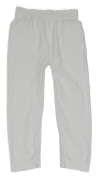 Bílé capri silonky bez šlapiček