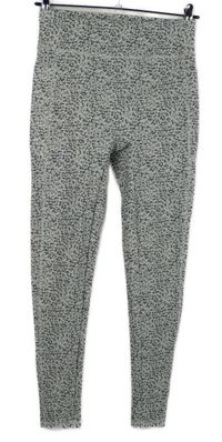 Dámske bielo-sivé vzorované športové legíny F&F