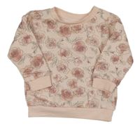 Svetloružová kvetovaná mikina Primark