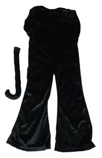 Nové - Černý kalhotový kostým - Kočka H&M