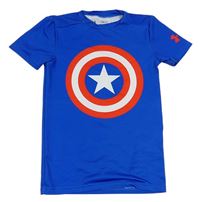 Modré spodní funkční tričko - Captain America Under Armour