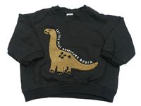 Antracitová mikina s dinosaurem H&M