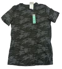 Tmavošedé army/puntíkaté tričko Primark