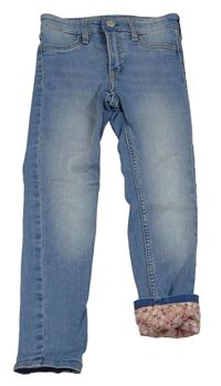 Světlemodré podšité skinny rifle H&M