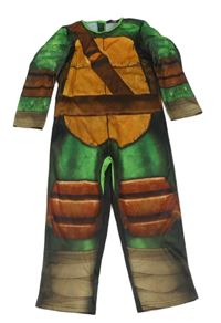 Kostým - Zeleno-hnědý overal - Želva Ninja George