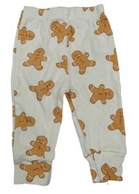 Biele ľahké tepláky s perníčky