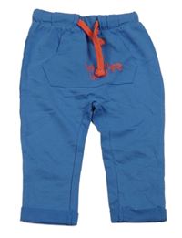 Modré tepláky s korytnačkou a nápisom so cute