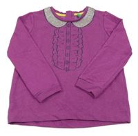 Fialová mikina s potlačou Benetton