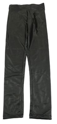 Čierne koženkové legíny Zara