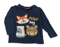 Tmavomodré tričko s lišákem Dopodopo