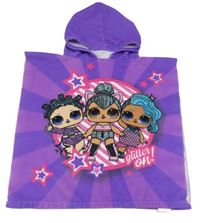 Fialové osuškové pončo s kapucí - L.O.L Surprise