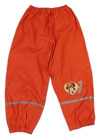 Červené nepromokavé kalhoty s Minnie Disney