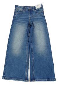 Nové - modré wide leg teplákové rifle H&M