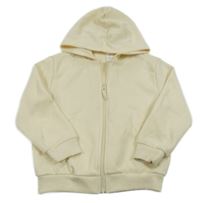 Vanilková propínací mikina s kapucí 