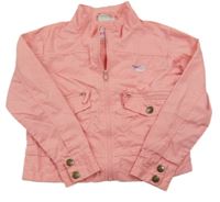 Korálová plátenná jarná bunda s koníkem Tom Tino