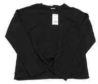 Nové - černé žebrované mikinotriko s překřížením F&F