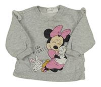Sivá mikina s Minnie a volánikmi H&M