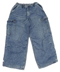 Modré wide leg rifle s vreckami Chapter young