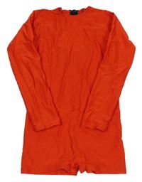 Červený cvičební kraťasový overal