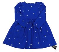 Nové - Modré šaty s kytičkami Dunnes 