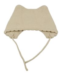 Světlebéžová pletená čepice