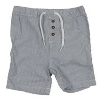 Modro-biele pruhované kraťasy s gombíkmi Dopodopo